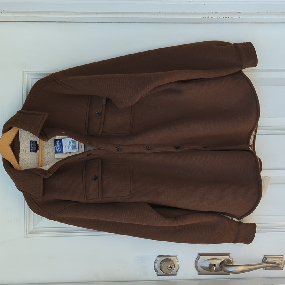 Smith's Workwear Butter Sherpa lined heathered shirt jacket